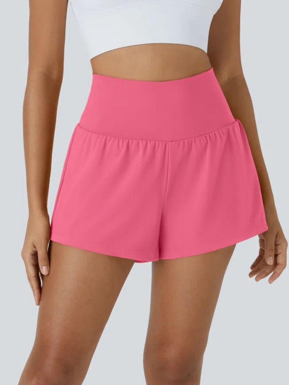 NWT Halara SoftlyZero Airy Super High Waist 3" Shorts In Pink Lemonade S